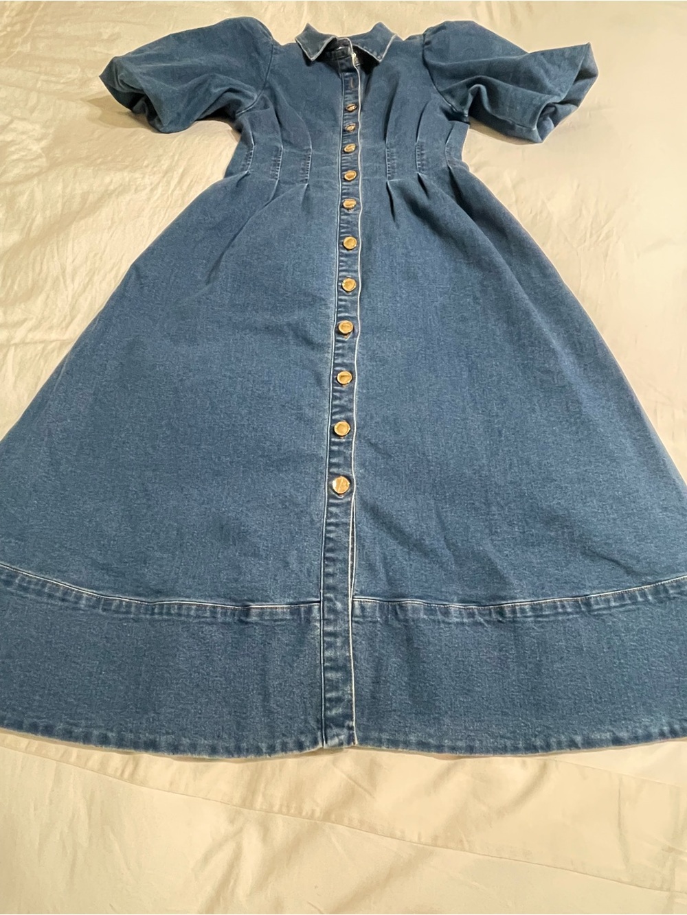 House of Harlow 1960 Edie Denim Midi Dress - Picture 13 of 14